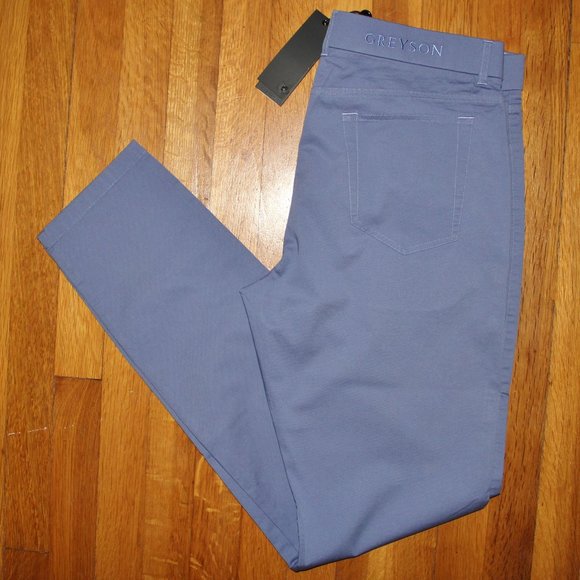 Greyson Amagansett 5 Pocket Golf Trousers Mens 40x32 Wolf Blue - Picture 1 of 6